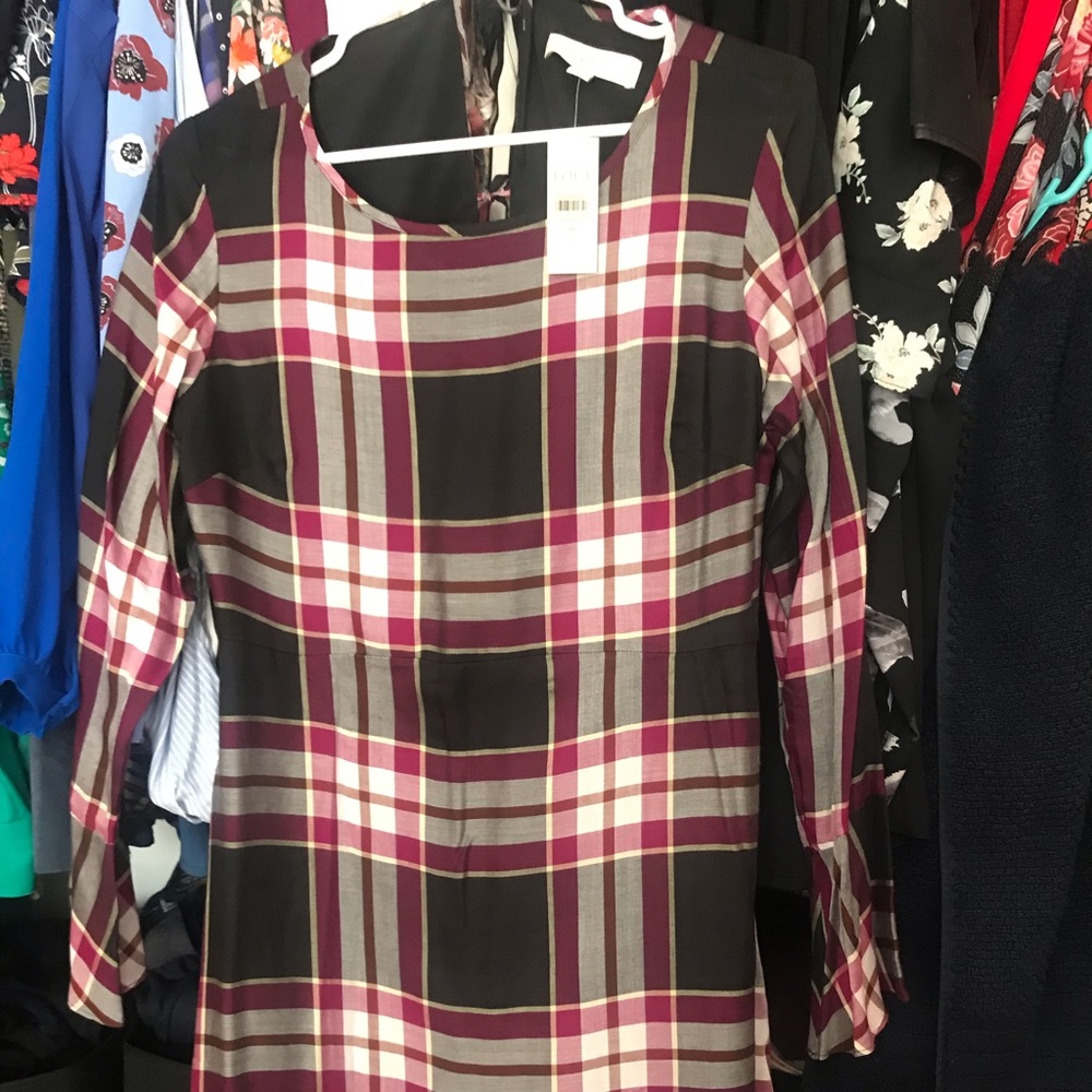 Loft plaid dress